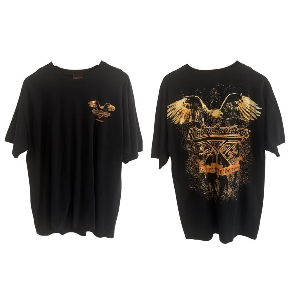 Harley-Davidson Las Vegas Cafe Eagle Graphic T-Shirt | Ride Hard Ride Easy XL
